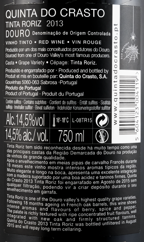 2013 Quinta do Crasto Tinta Roriz red