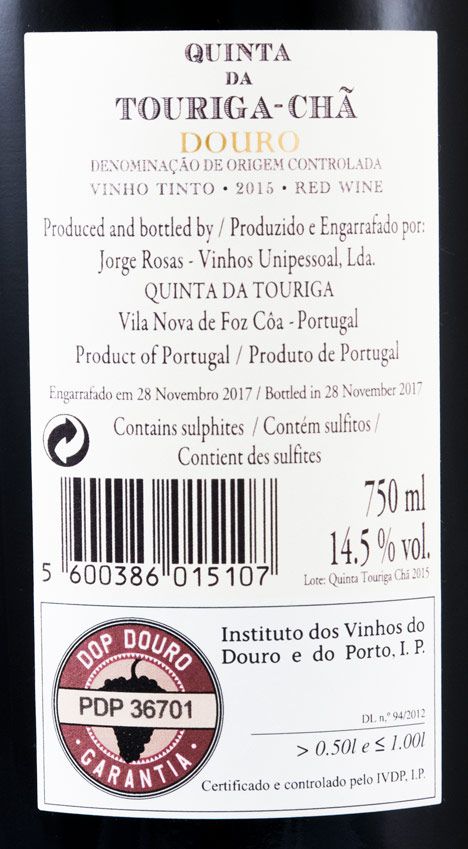 2015 Quinta da Touriga-Chã red