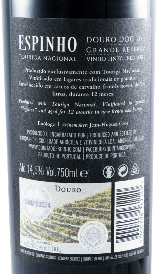 2011 Quinta do Espinho Touriga Nacional Grande Reserva tinto