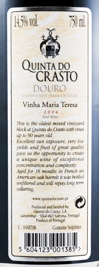 2006 Quinta do Crasto Vinha Maria Teresa red