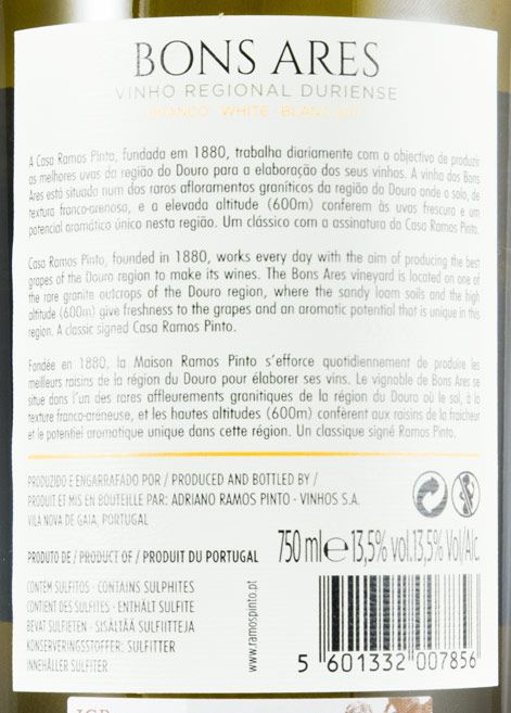 2017 Quinta dos Bons Ares white