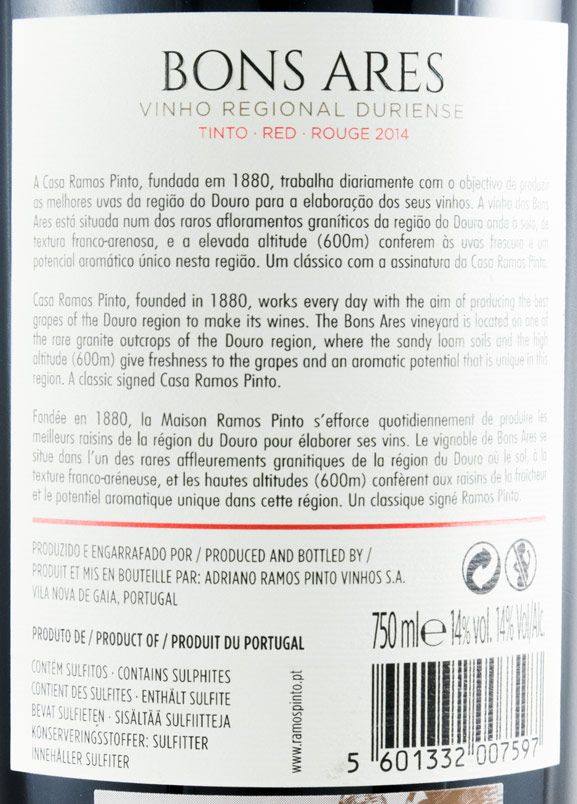 2014 Quinta dos Bons Ares tinto