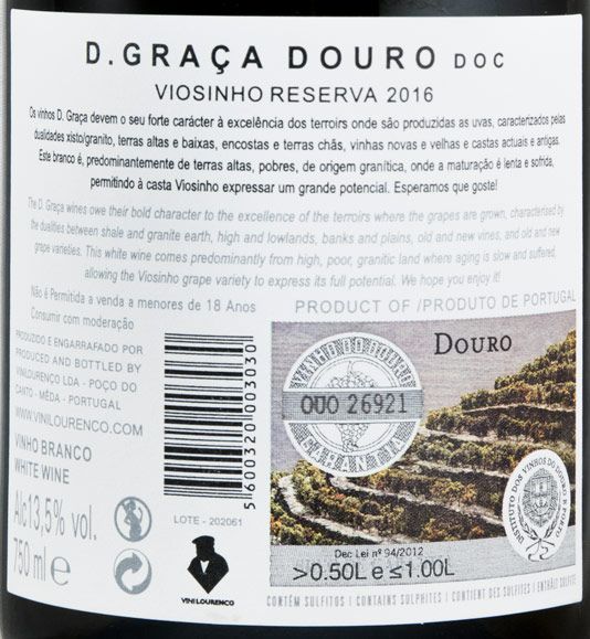 2016 D. Graça Viosinho Reserva white
