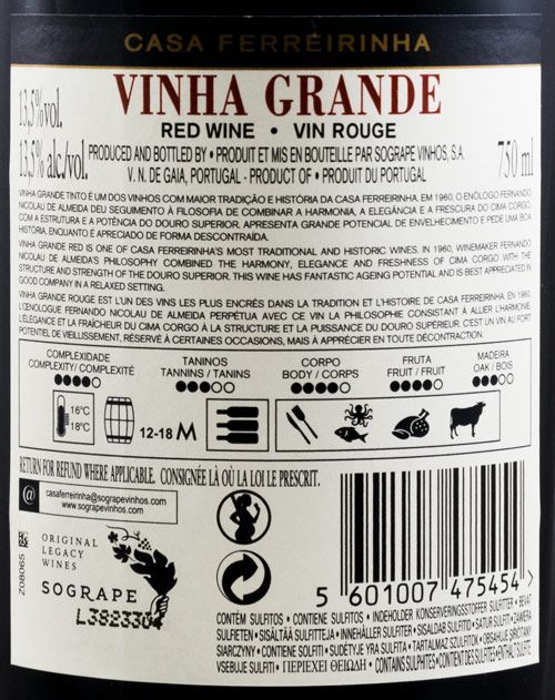 2016 Casa Ferreirinha Vinha Grande red