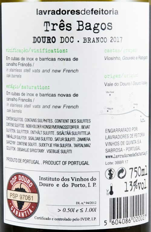 2017 Lavradores da Feitoria Três Bagos white