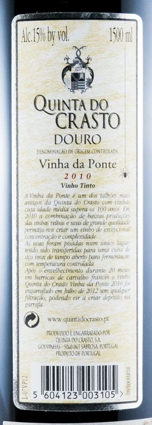 2010 Quinta do Crasto Vinha da Ponte tinto 1,5L