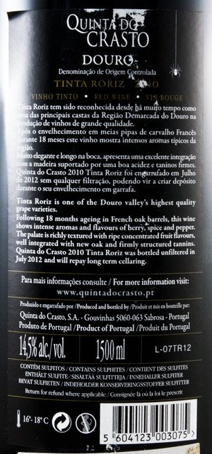 2013 Quinta do Crasto Tinta Roriz red 1.5L