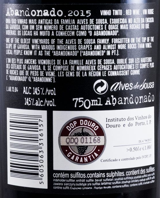 2015 Alves de Sousa Abandonado tinto