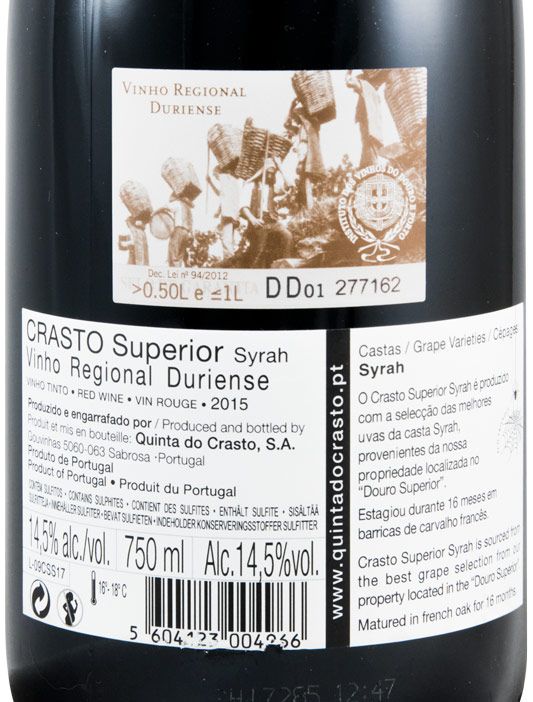 2015 Crasto Superior Syrah tinto