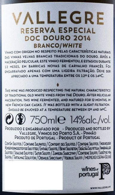 2014 Vallegre Reserva Especial white