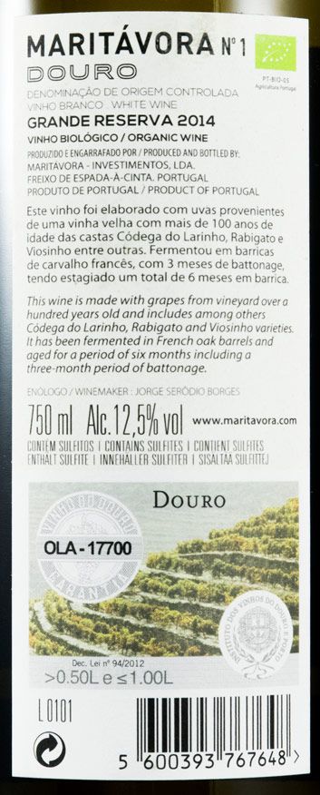 2014 Maritávora Vinhas Velhas Grande Reserva organic white