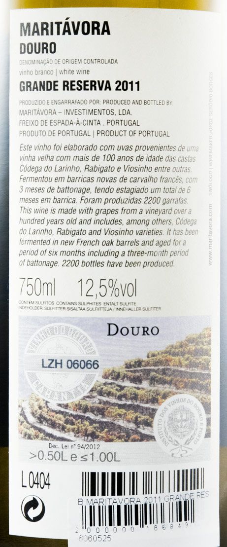 2011 Maritávora Vinhas Velhas Grande Reserva organic red