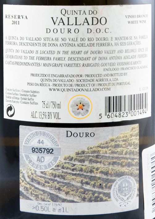 2011 Vallado Reserva white