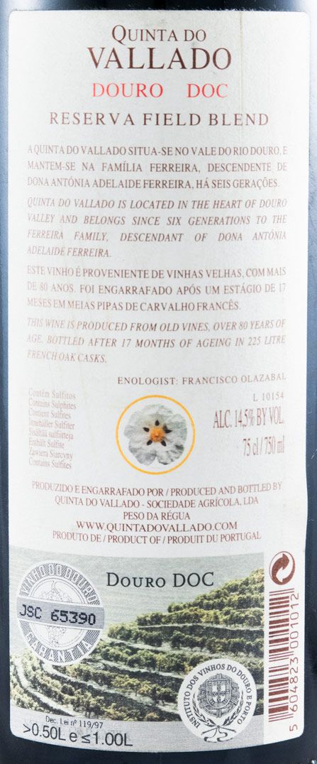 2008 Vallado Reserva red