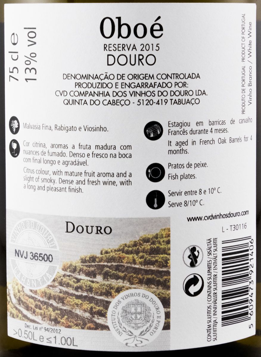 2015 Oboé Reserva white