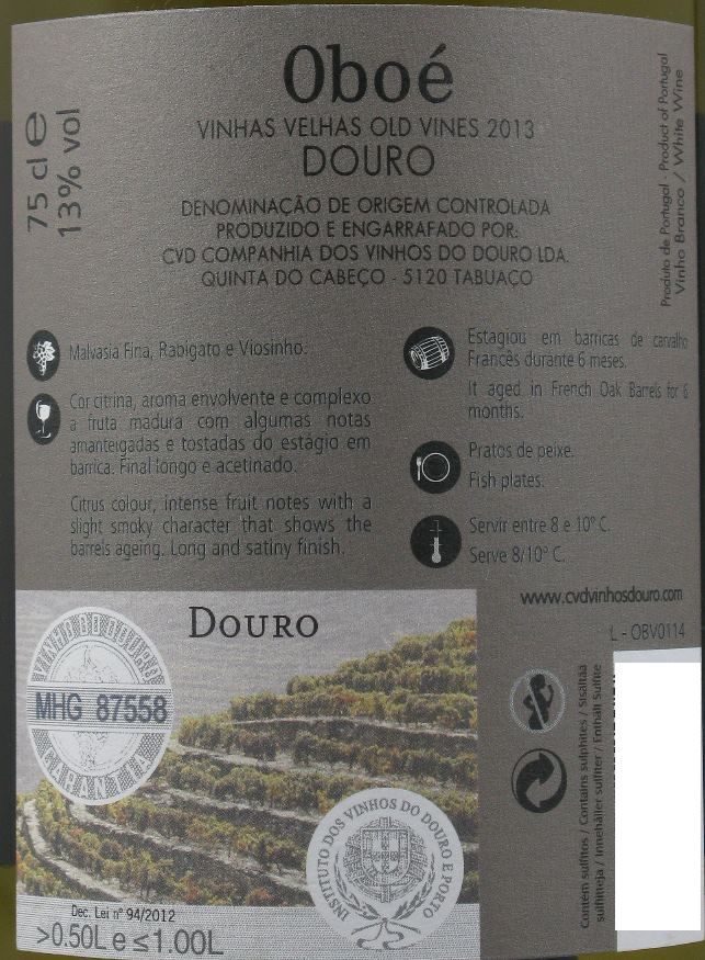 2013 Oboé Vinhas Velhas branco