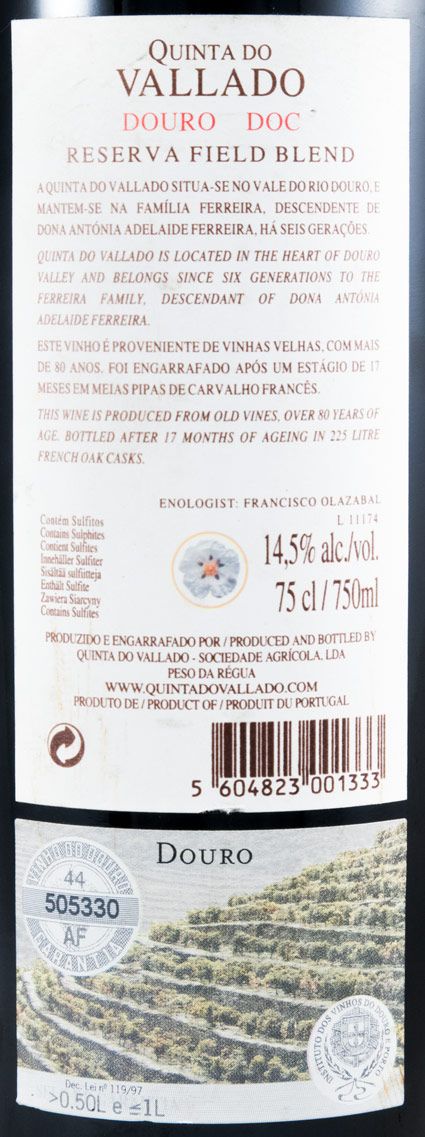 2009 Vallado Reserva red