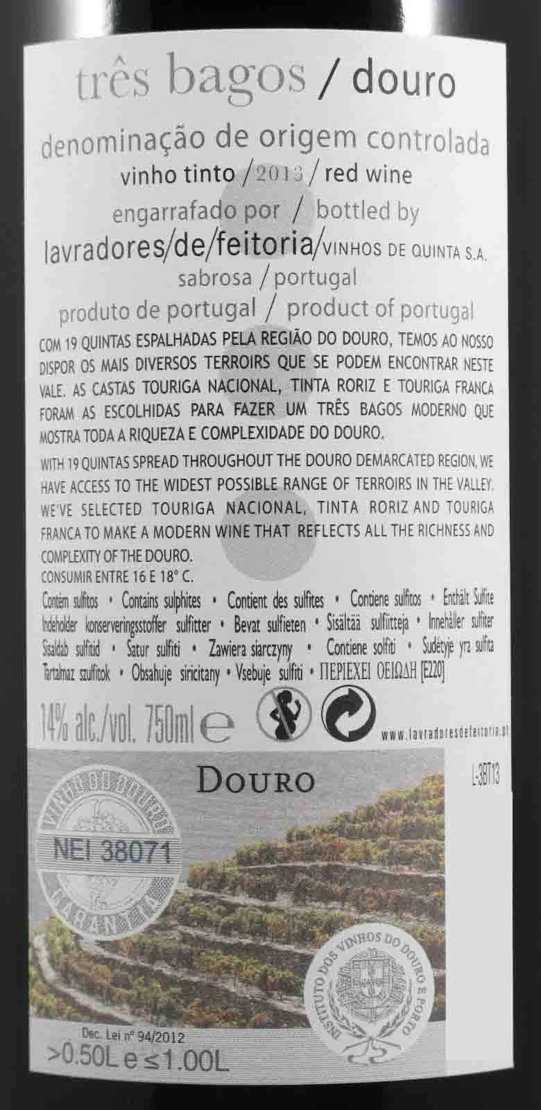 2013 Lavradores da Feitoria Três Bagos tinto