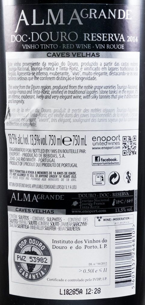 2014 Almagrande Reserva Touriga Nacional red