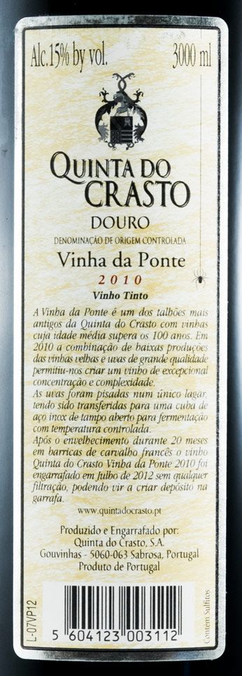 2010 Quinta do Crasto Vinha da Ponte tinto 3L