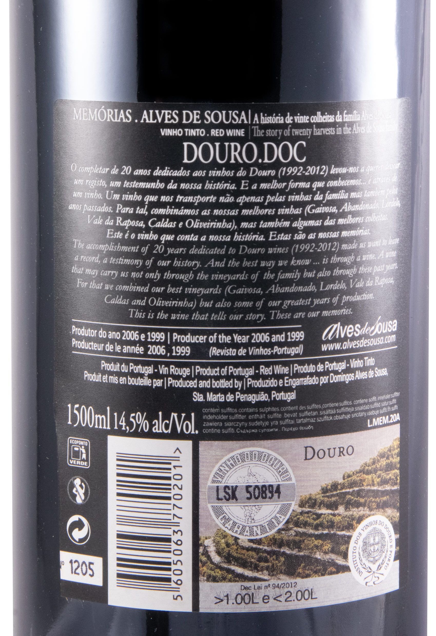 Alves de Sousa Memórias red 1.5L