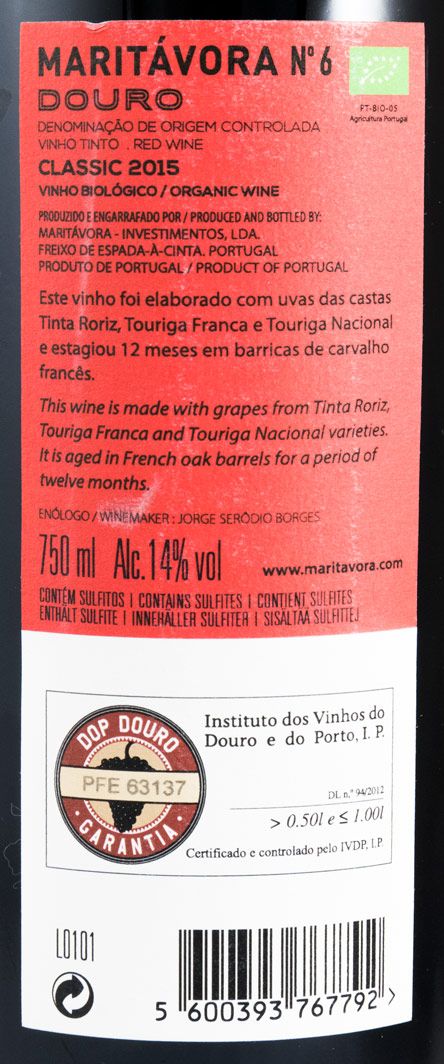 2015 Maritávora biológico tinto