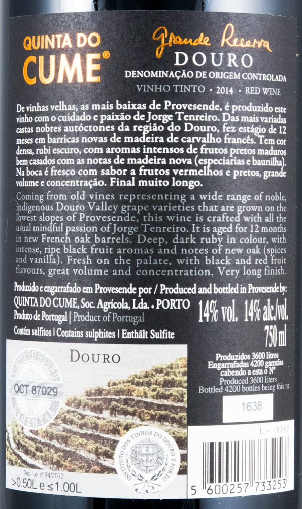 2014 Quinta do Cume Grande Reserva red