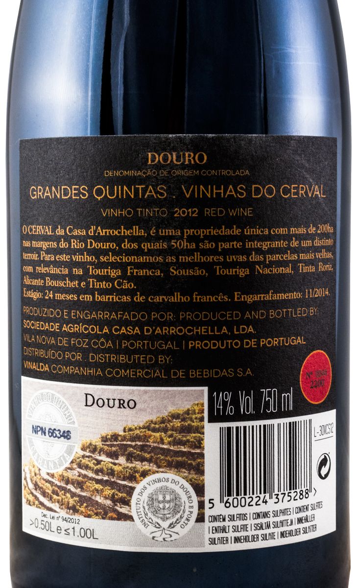 2012 Grandes Quintas Vinhas do Cerval tinto
