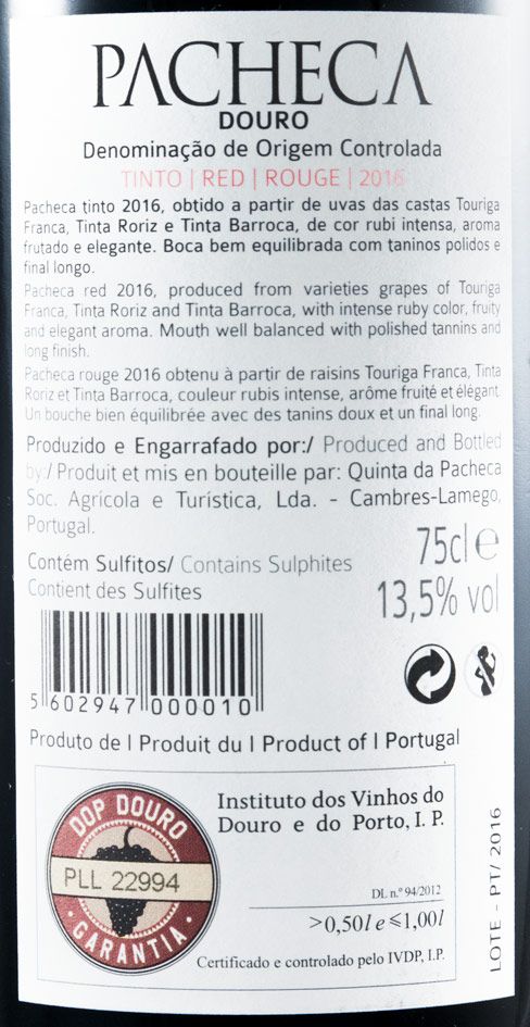 2016 Pacheca tinto