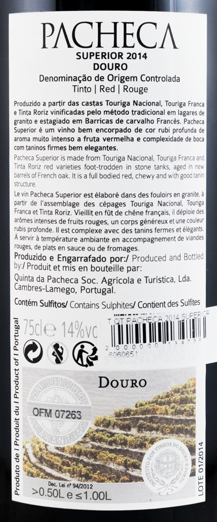 2014 Pacheca Superior red (damaged label)