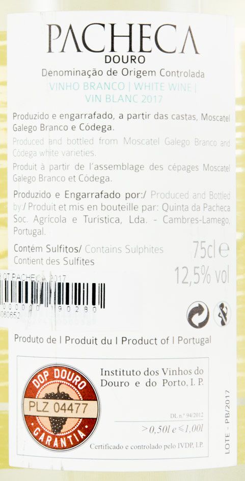 2017 Quinta da Pacheca white