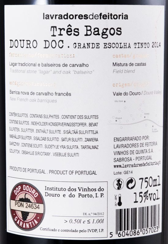 2014 Lavradores de Feitoria Três Bagos Grande Escolha Tinto