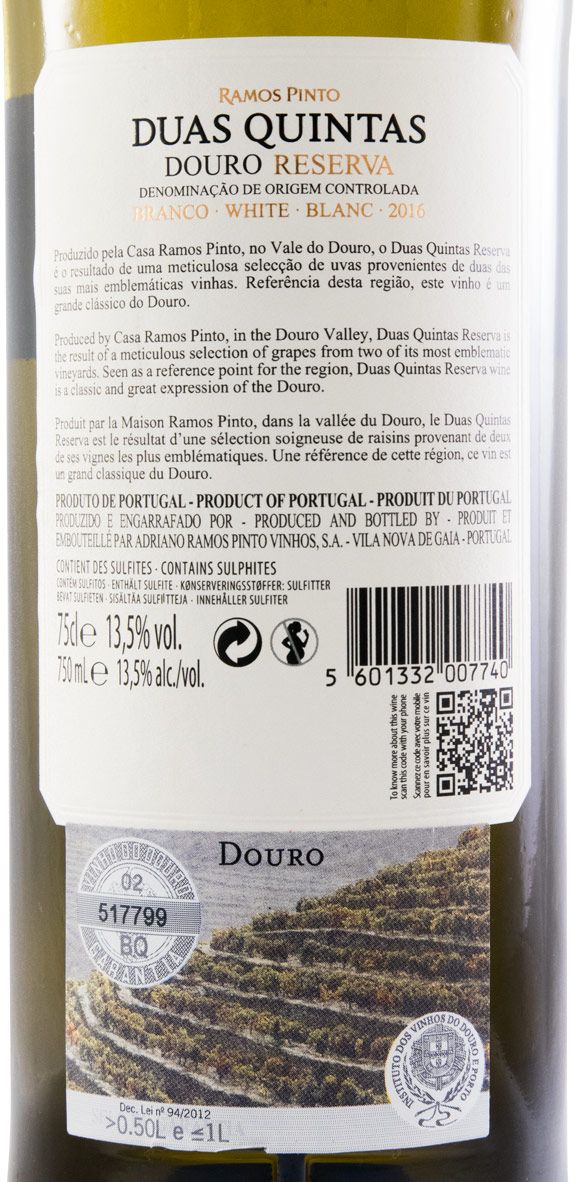 2016 Duas Quintas Reserva branco