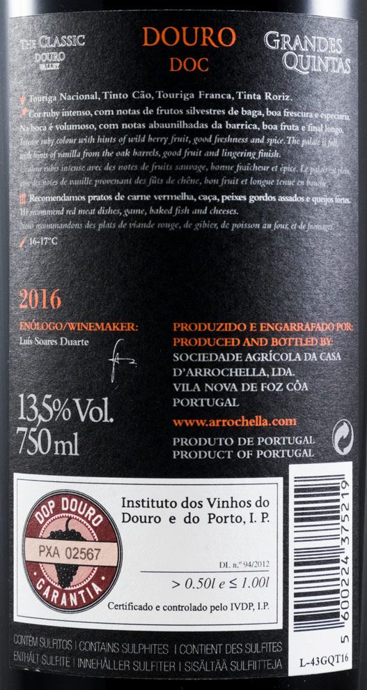 2016 Grandes Quintas red