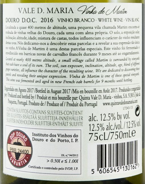 2016 Vale D. Maria Vinha de Martim white