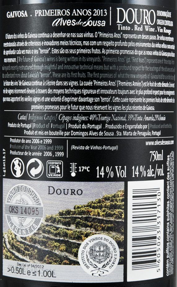 2013 Gaivosa Primeiros Anos tinto