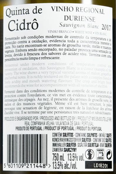 2017 Quinta de Cidrô Sauvignon branco
