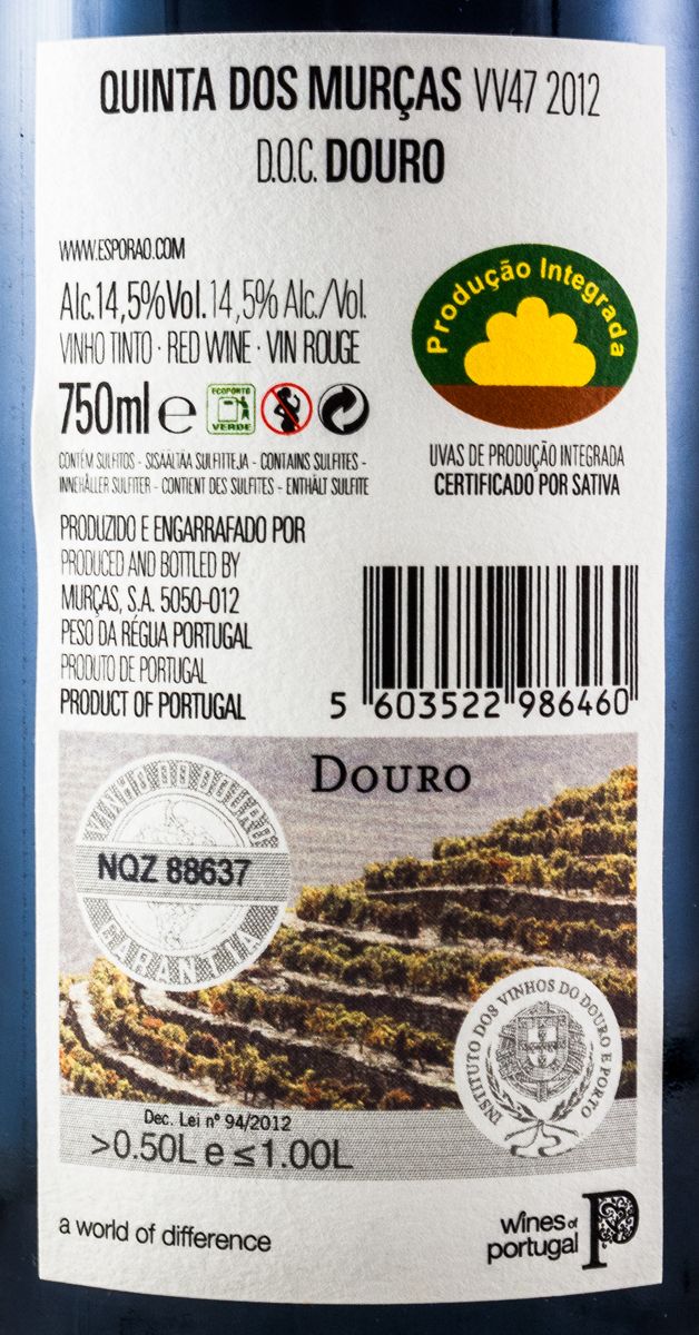 2012 Quinta dos Murças VV47 tinto