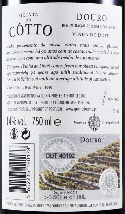 2015 Quinta do Côtto Vinha do Dote red