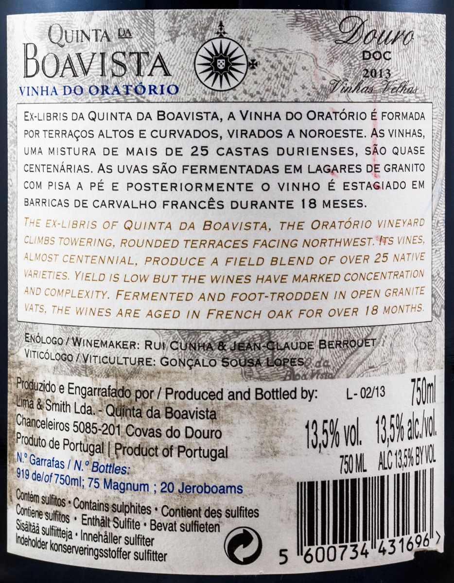 2013 Quinta da Boavista Vinha do Oratório Vinhas Velhas tinto