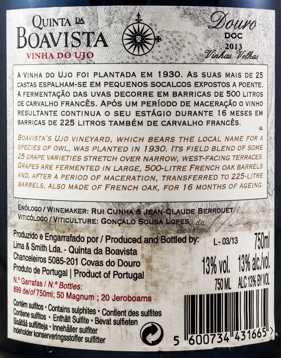 2013 Quinta da Boavista Vinha do Ujo Vinhas Velhas tinto