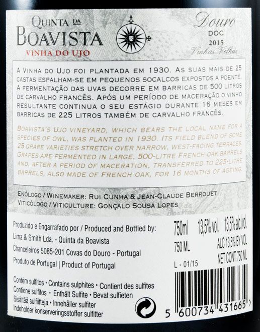 2015 Quinta da Boavista Vinha do Ujo Vinhas Velhas red