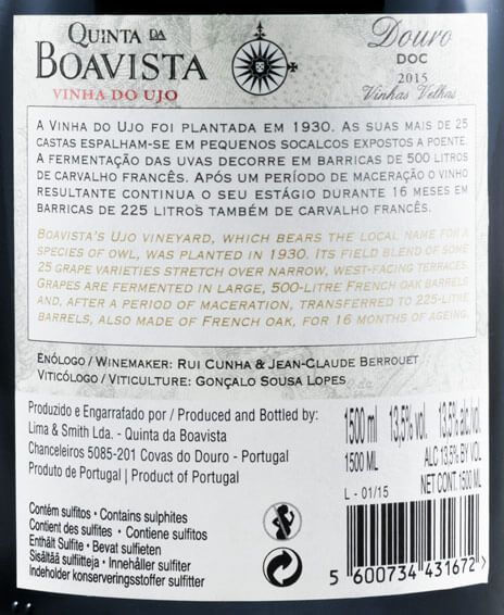 2015 Quinta da Boavista Vinha do Ujo Vinhas Velhas red 1.5L