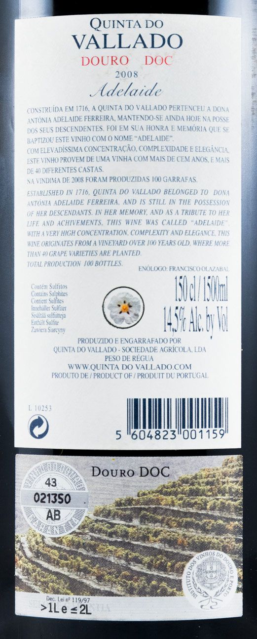 2008 Vallado Adelaide tinto 1,5L