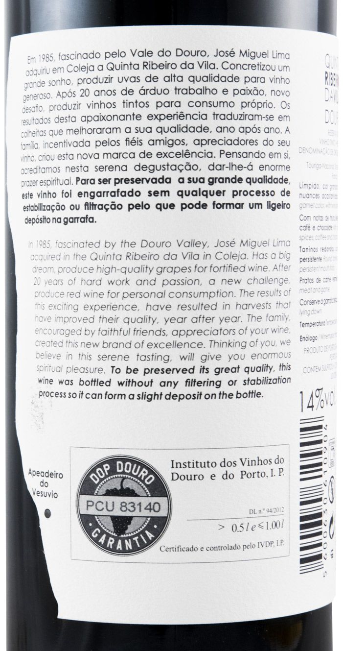 2014 Quinta Ribeiro da Vila Reserva red
