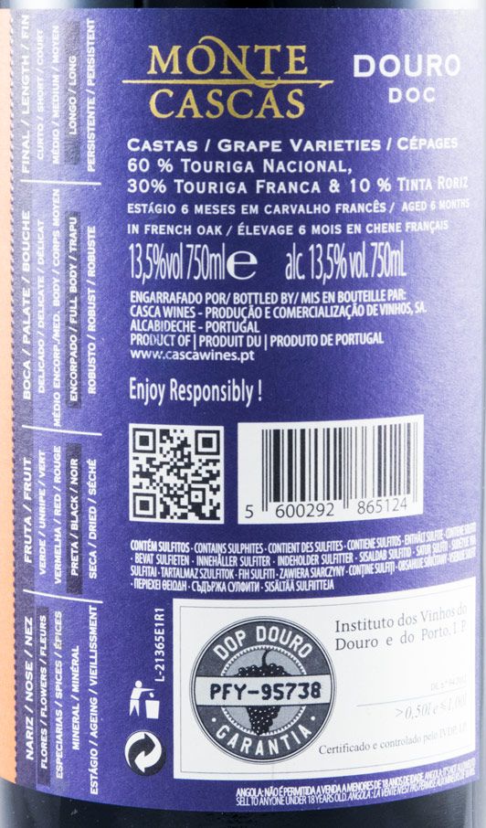 2016 Monte Cascas Douro red