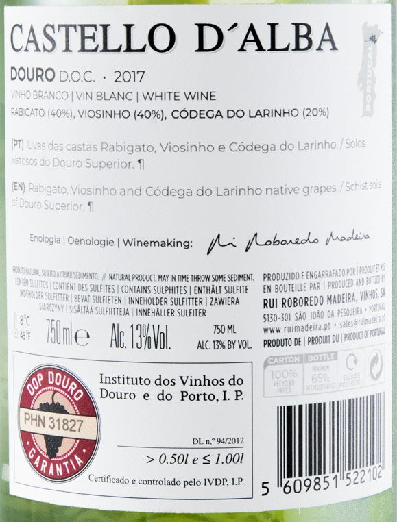 2017 Castello D'Alba branco