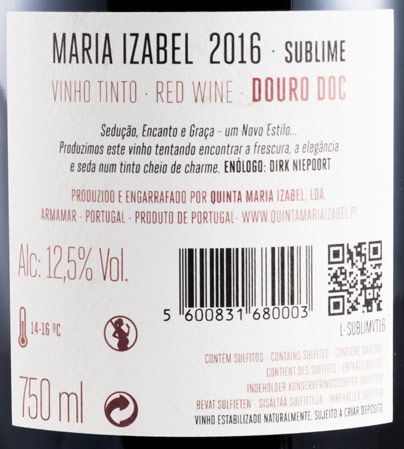 2016 Maria Izabel Sublime by Dirk Niepoort red