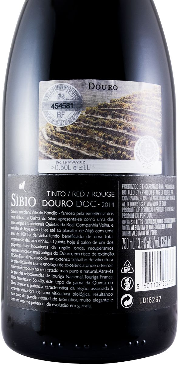2014 Real Companhia Velha Síbio tinto