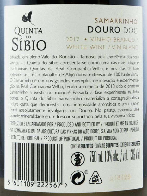 2017 Quinta do Síbio Samarrinho white